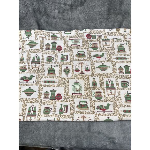 Vintage 80s Fabric Lot 3 Cotton Floral Country Kitchen Quilt Craft Cutter Pieces - Picture 5 of 10